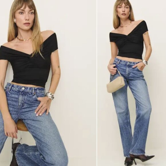 Reformation Ezlynn Knit Top Red - Size XL - Picture 2 of 2